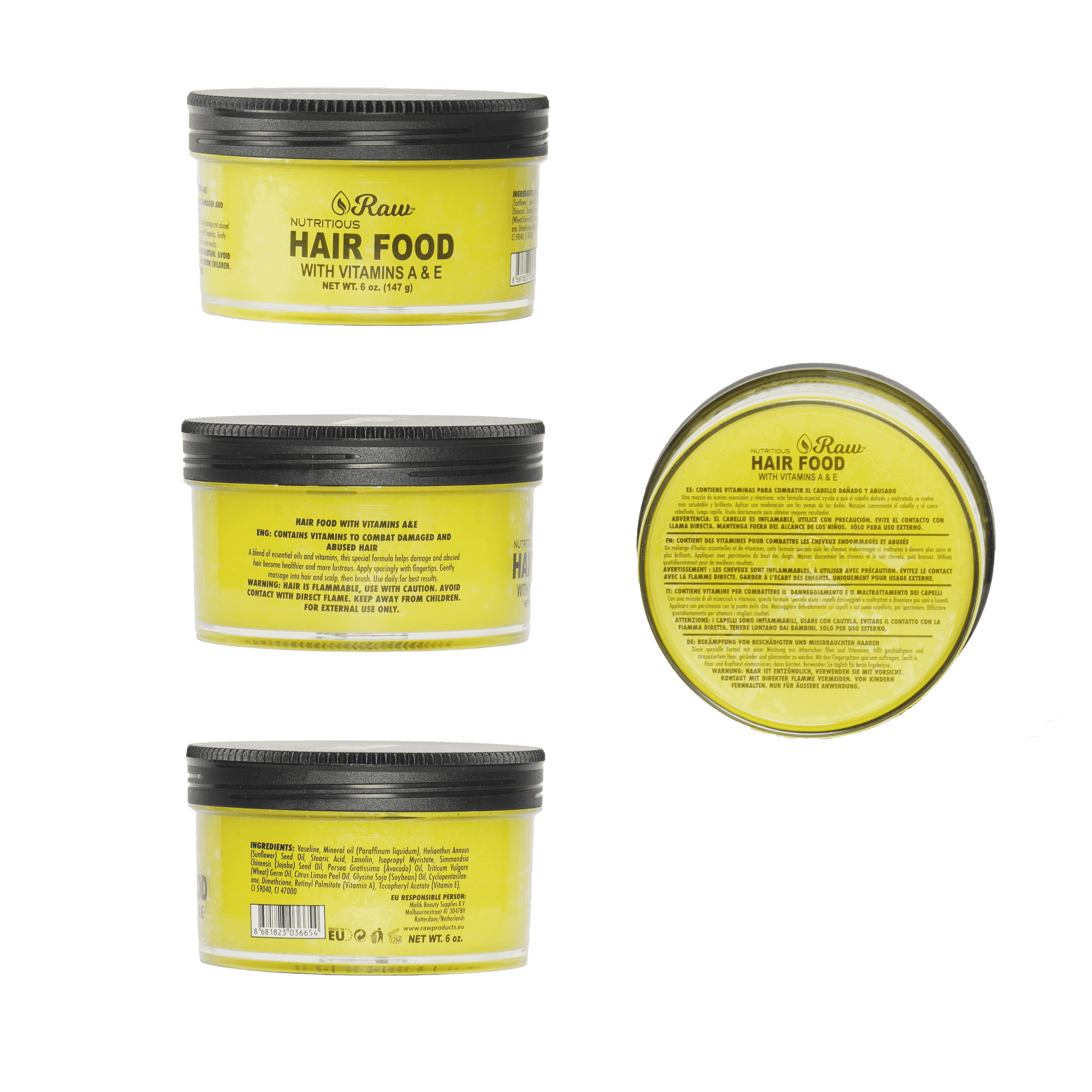 Raw Hair Food with Vitamins a & E 6 oz