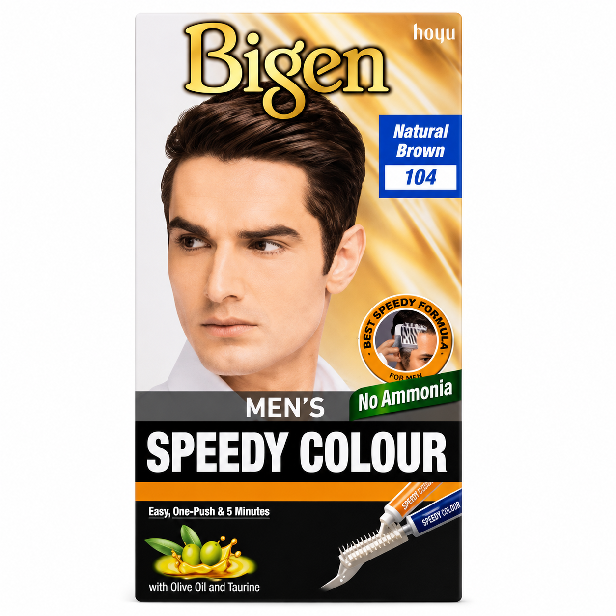 Bigen Men's Speedy Colour 104 Natural Brown