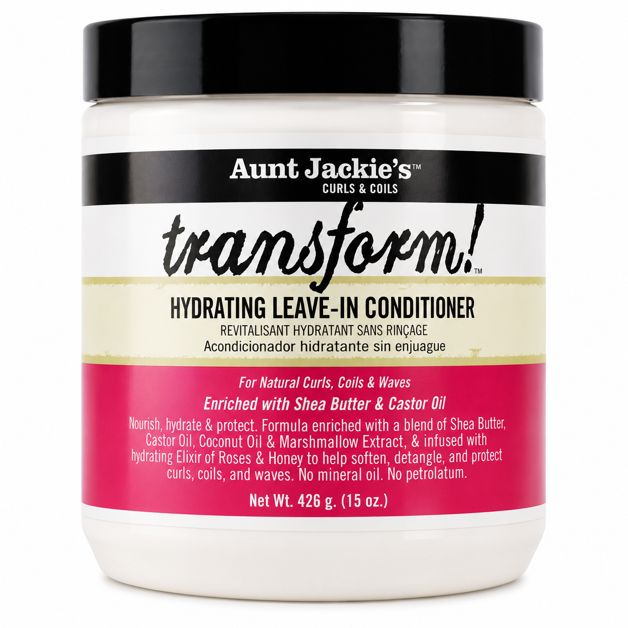 Aunt Jackie's Curls & Coils Transform! Hydrating Leave – in Conditioner 426 g