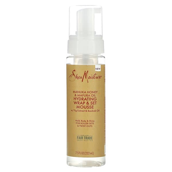 Shea Moisture Manuka Honey & Mafura Oil Wrap & Set Mousse 7.5oz