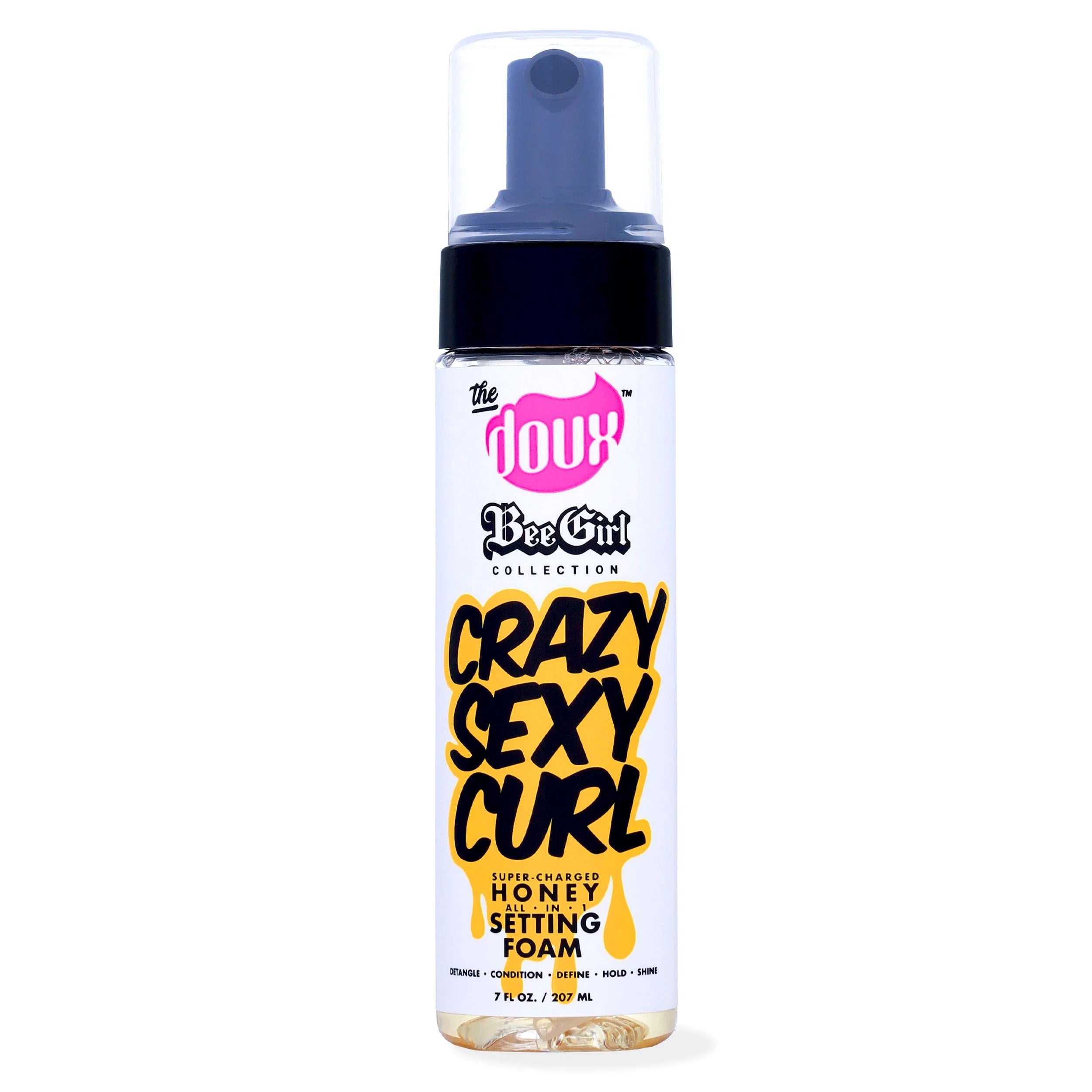 The Doux Bee Girl Crazy Sexy Curl Super Charged Honey All In 1 Setting Foam 7oz