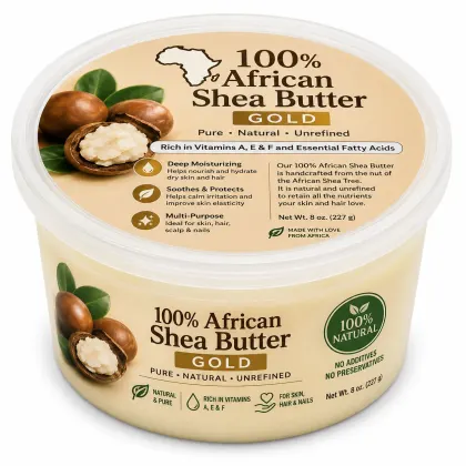 Kuza African Shea Butter Solid White (8 oz/227 g)