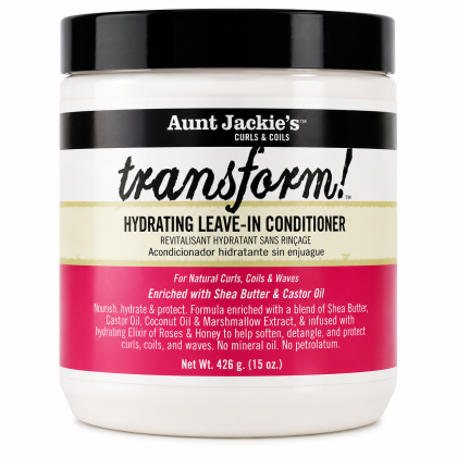 Aunt Jackie's Curls & Coils Transform! Hydrating Leave – in Conditioner 426 g