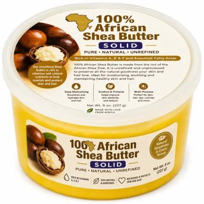 Kuza – 100% African Shea Butter Solid Yellow 8 oz